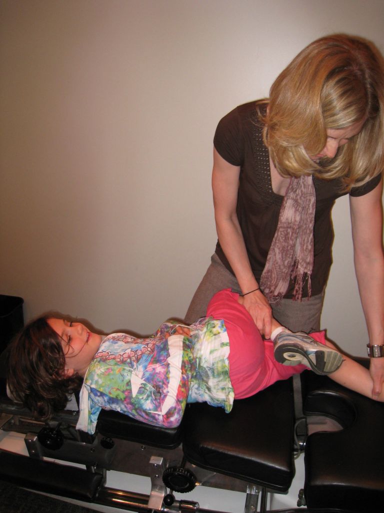 Dr. Amy Gramzow adjusting